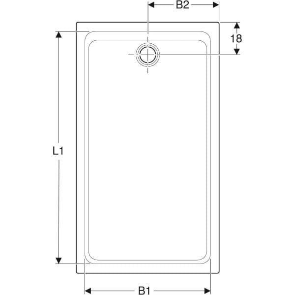 Прямоугольный нескользящий поддон для душа Geberit MELUA ARCH-00136578 - Вид №3