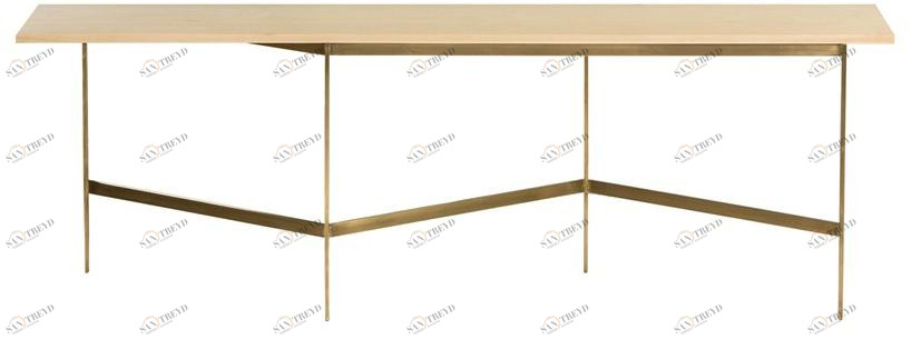 BassamFellows Деревянная консоль на металлической основе Plank sun-id-1421996