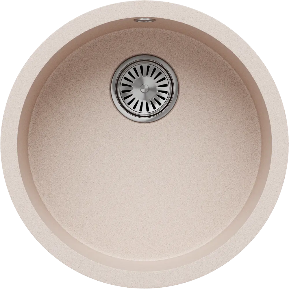 91553061 Врезная мойка Tolero R-104 43.5x43.5x20 см кварц цвет бежевый STLM-0882643
