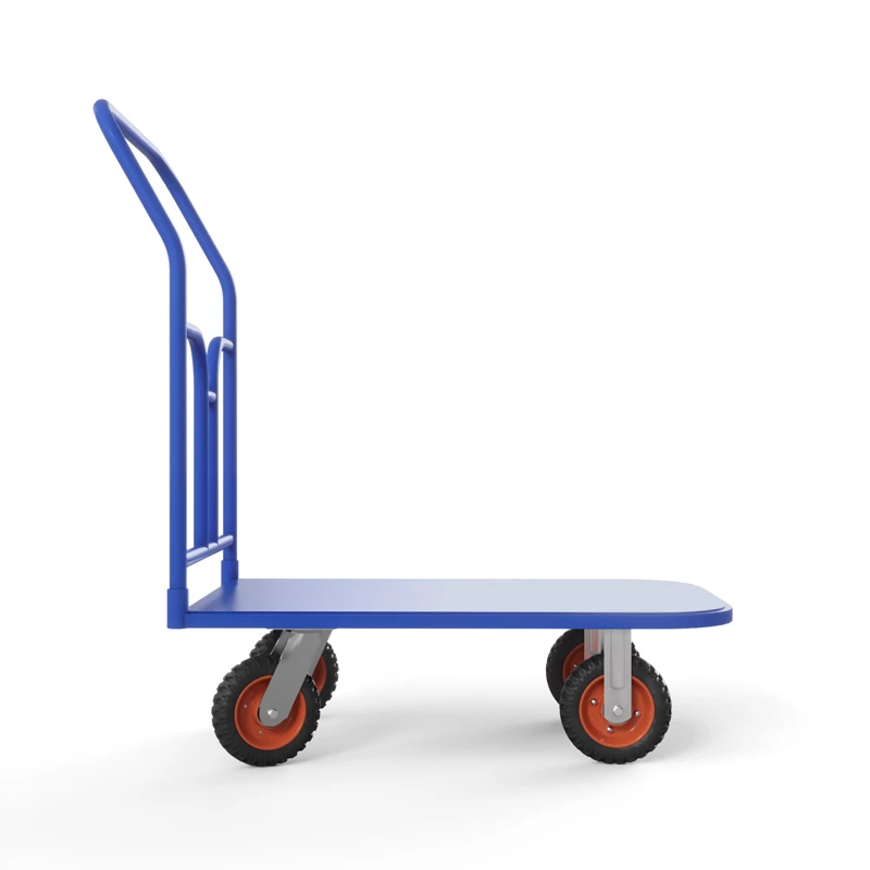 Тележка платформенная ТПТ (г/п 500 кг, 800x500 мм, колеса литая протекторная резина 160 мм) Верстакофф 65-88776 - Вид №1
