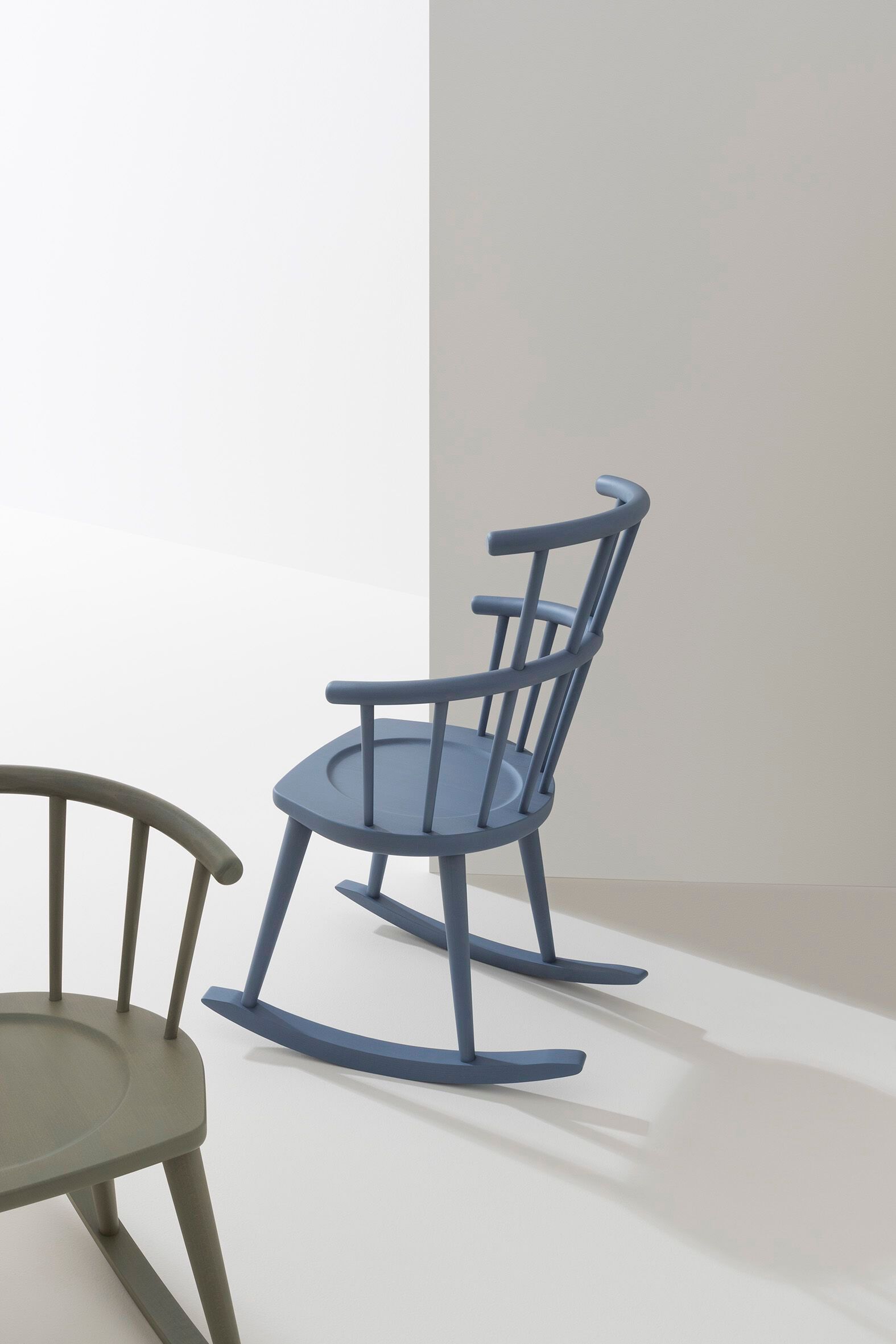 Кресло-качалка из бука с подлокотниками Billiani W ARCH-00133514 - Вид №3