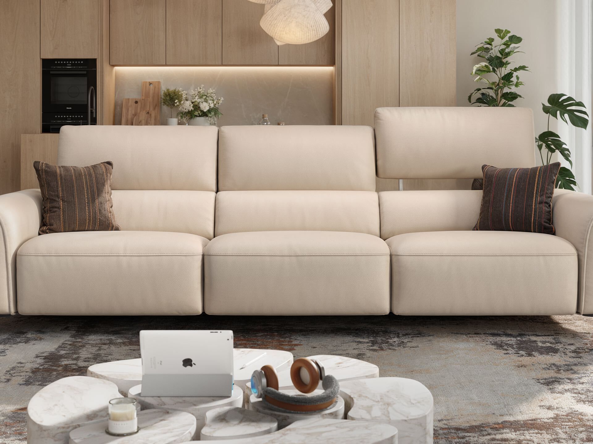 3-местный кожаный диван Sofanella Комо ARCH-00118042 - Вид №2