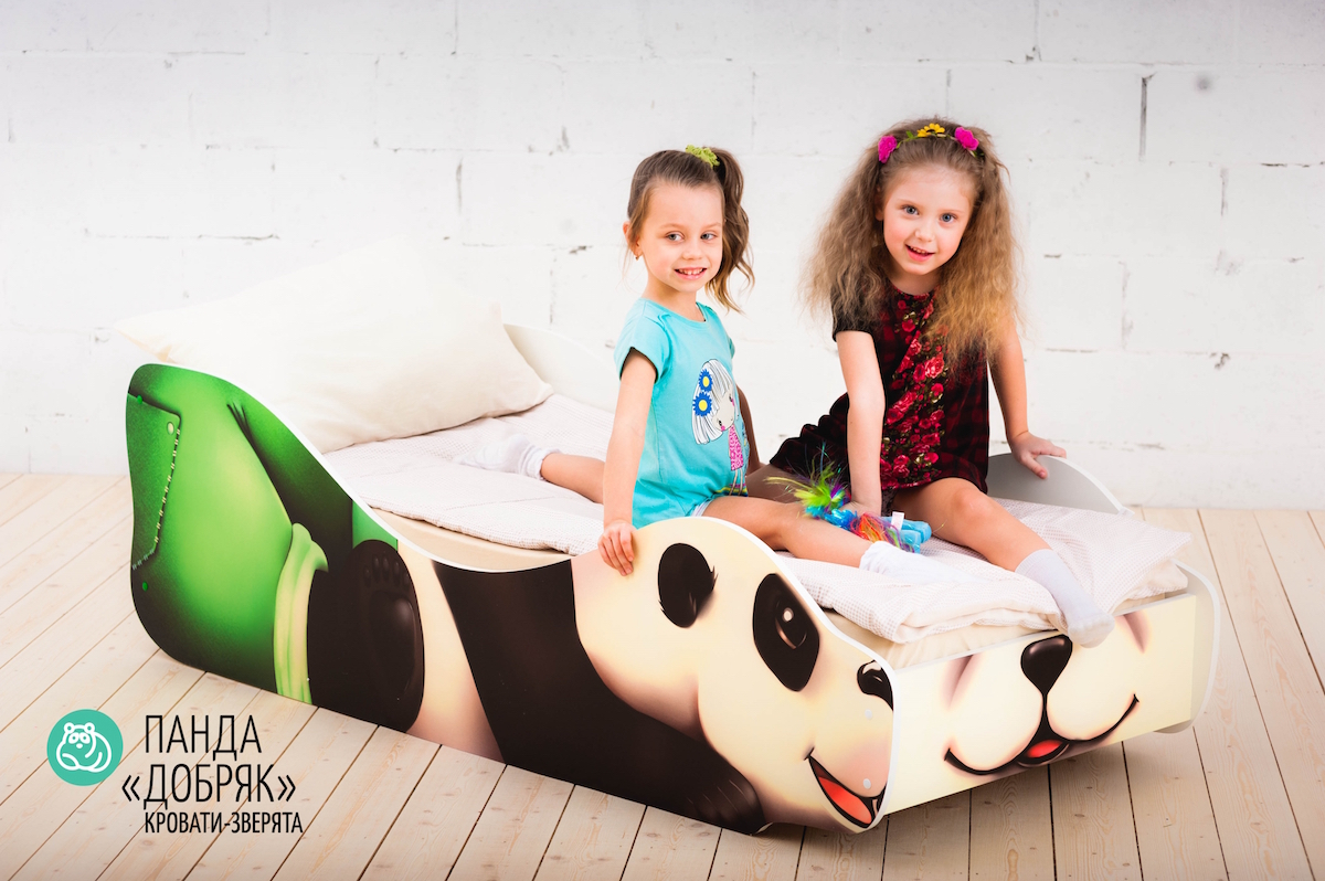 Детская кровать "Панда Добряк" БЕЛЬМАРКО  326779 Белый;черный;зеленый Santreyd  - Вид №4