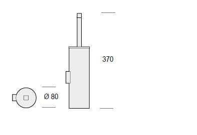 Хромированная латунная туалетная щетка De Rosso дурман ARCH-00034536 - Вид №2