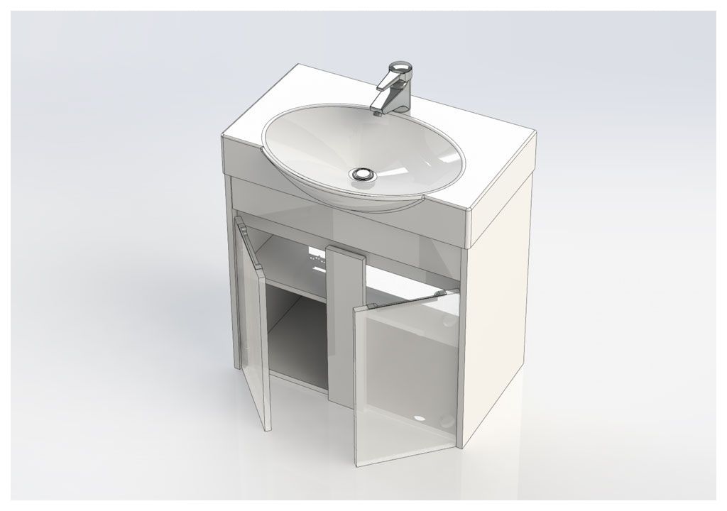 Тумба с раковиной Aquanet Коста 65 белый/дуб антик 0018840600188194 - Вид №7