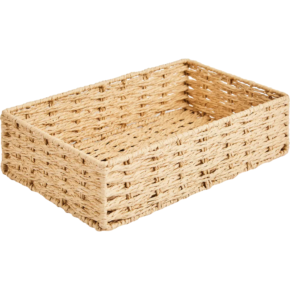 Корзина для хранения 30x8x18 см бумага цвет бежевый SPACEO Kub STLM-2040132 - Вид №1