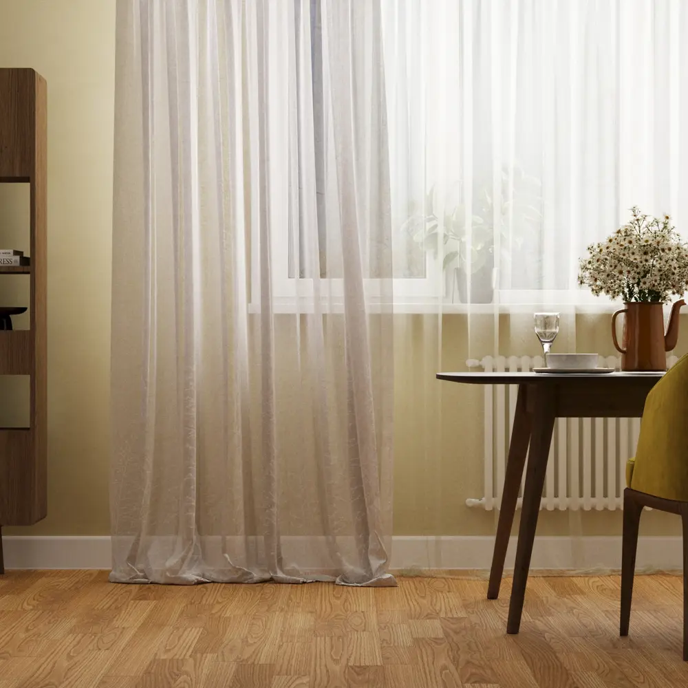 Тюль на ленте Inspire Biri 290x280 см цвет белый STLM-2141429