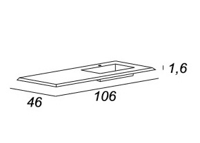 Мебель для ванной CEZARES BELLAGIO 105 Black Stone - Вид №10