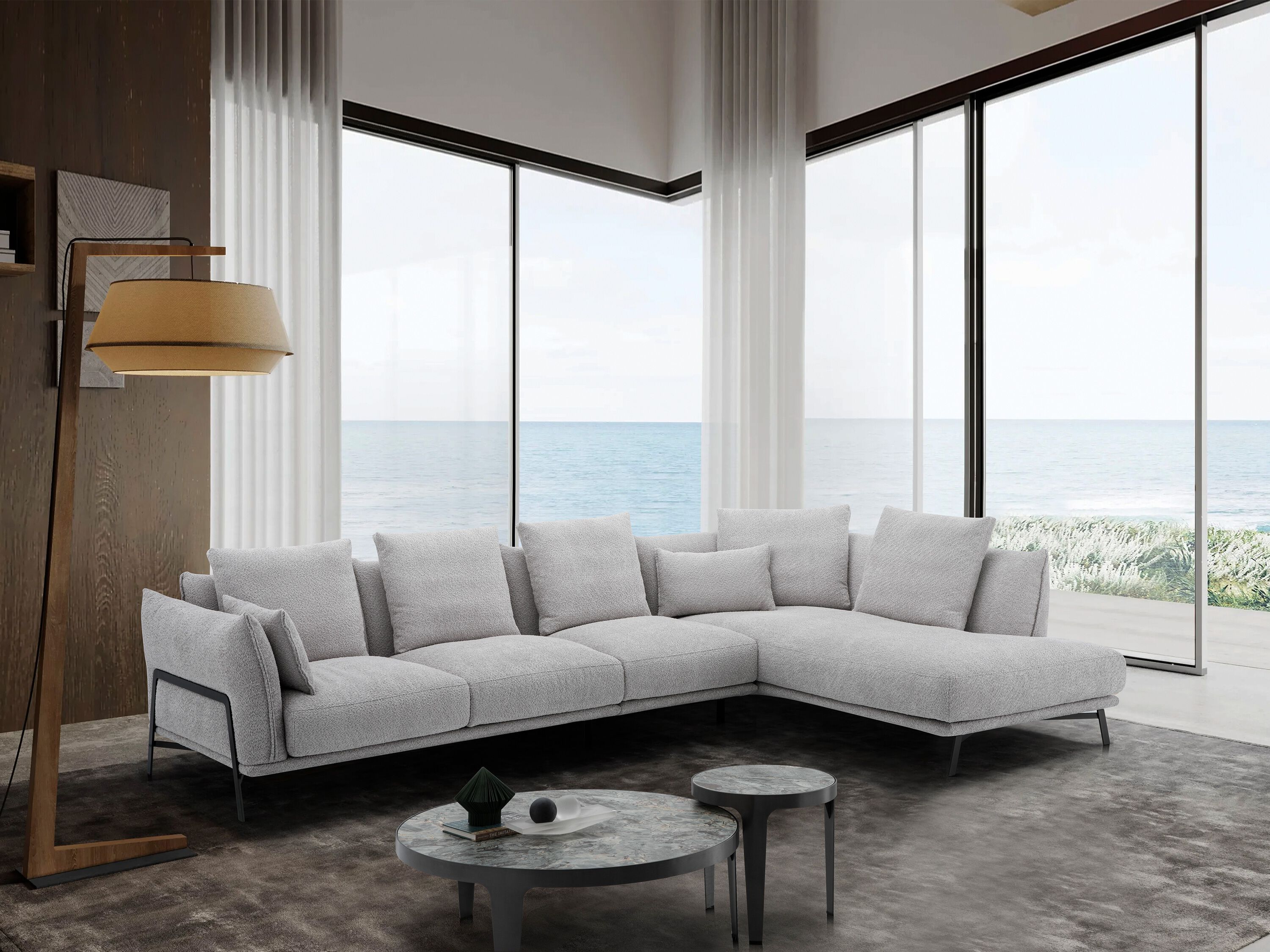 Модульный угловой диван из ткани CAMPO DE' FIORI IBIZA ARCH-00117560 - Вид №4