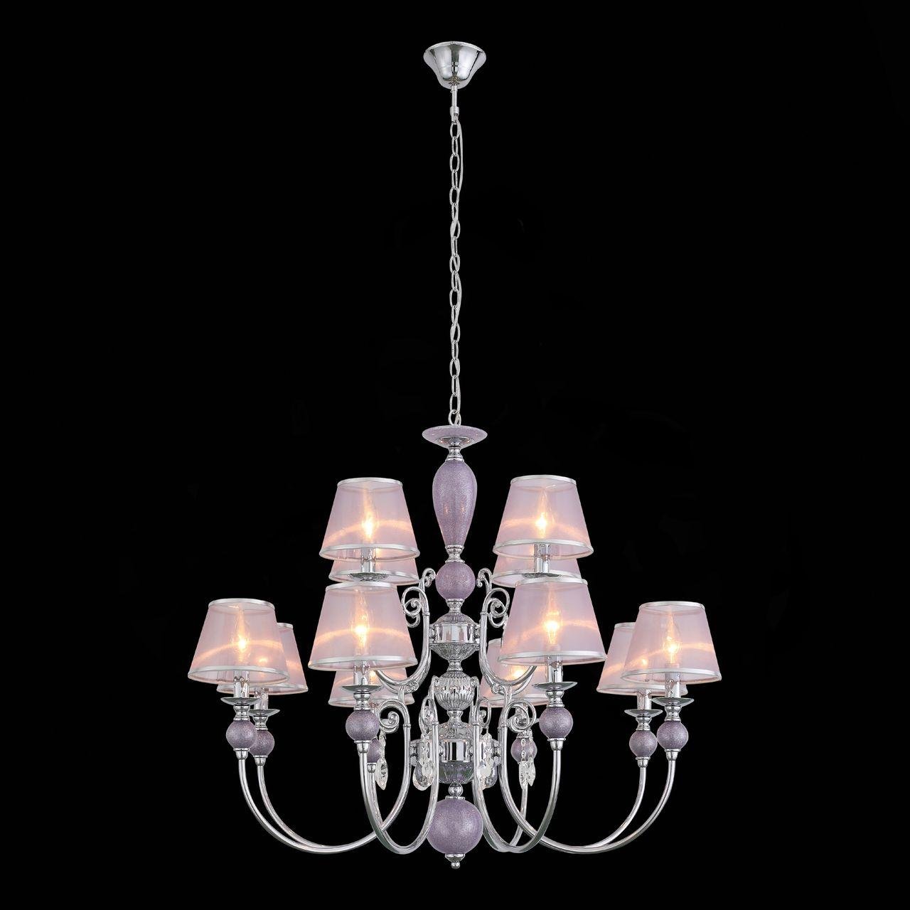 Подвесная люстра ST Luce Lilium SL175.103.12 розовая ST LUCE ДИЗАЙНЕРСКИЕ, LILIUM 138481 Розовый  - Вид №2