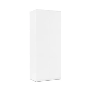 91824458 Шкаф Миф 80.20x202.20x51.40 см 2 створчатый ЛДСП цвет белый глянец/белый STLM-1334491