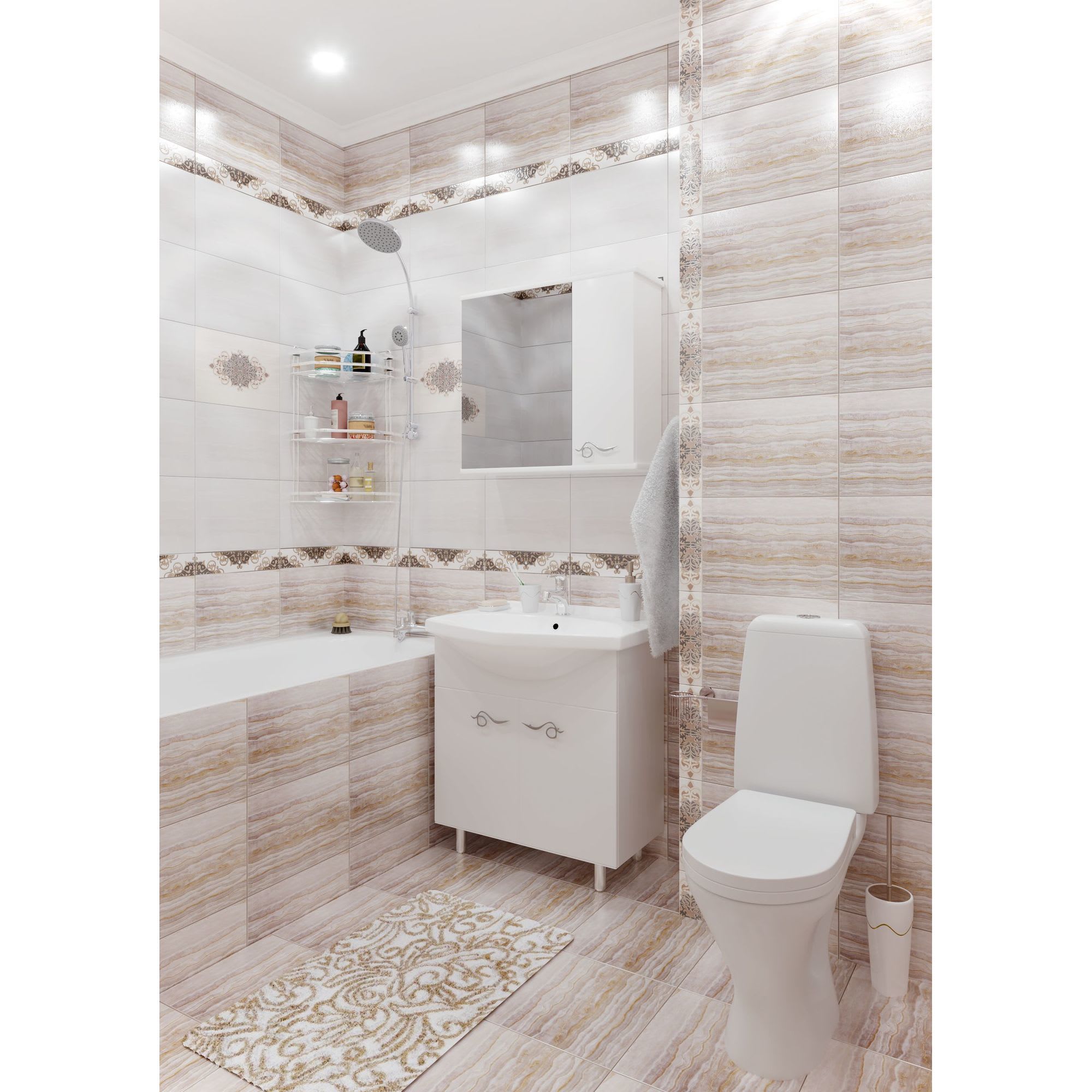 14585847 Шкаф зеркальный «» 65 см цвет белый Венеция Santreyd - Вид №3