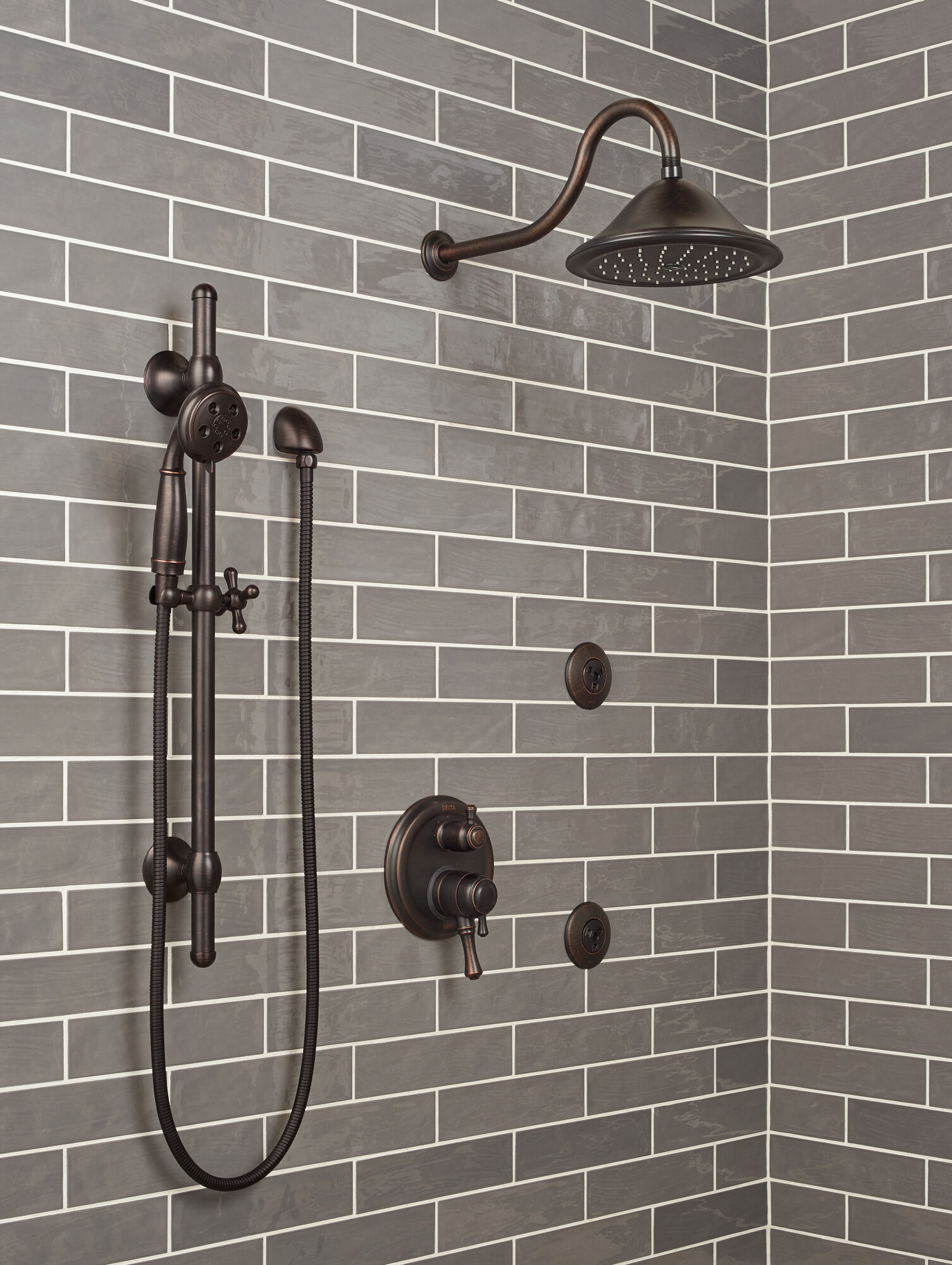 SH5005-RB Спрей для тела HydraChoice® - Массажная распылительная головка H2Okinetic® Delta Faucet HydraChoice Body Spray System Венецианская бронза  - Вид №6