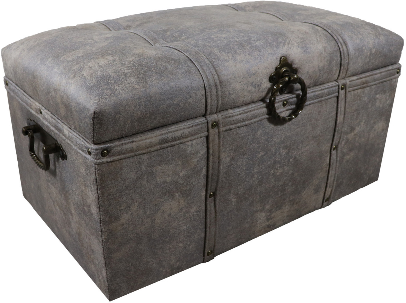 91060415 Пуф Гранж 40x40x70 см цвет серый STLM-0462677 OCTOBER HOME