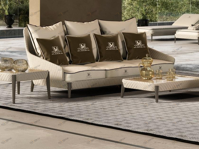 Samuele Mazza Outdoor 3-местный садовый диван из смолы Kenzia sun-id-1444265