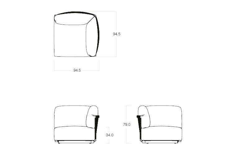 Ткань сад диван TRIBÙ узлы ARCH-00077671 - Вид №15