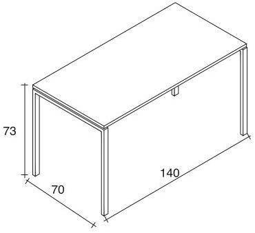 TALIN Прямоугольный рабочий стол из мдф Kudos sun-id-1384795 - Вид №3