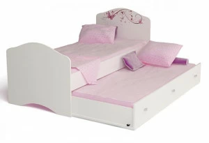 Кровать классика ABC-KING Фея с рисунком и стразами Сваровски (160*90) без ящика