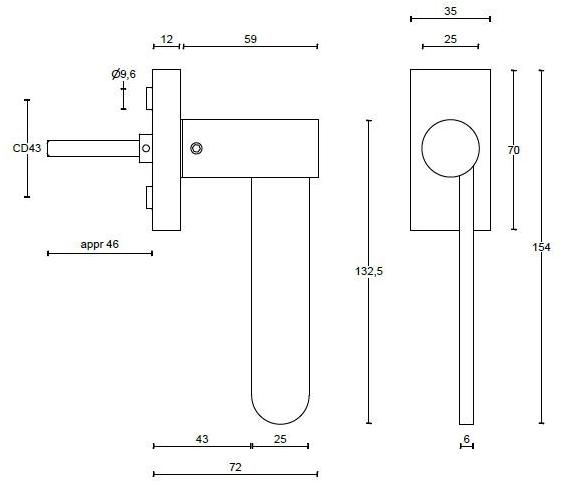 Formani Оконная ручка dk из нержавеющей стали Tense Bb102-dk - Вид №4