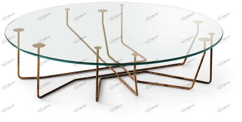 Gallotti&Radice Круглый журнальный столик из хрусталя sun-id-1434891