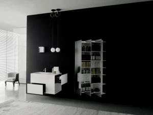Boffi Стенка для ванной из массивной поверхности с зеркалом Ctline