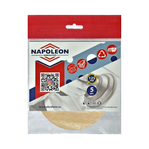 90810006 Круг шлифовальный npg5-125-0-100 P100 125 мм, 5 шт STLM-0392378 NAPOLEON