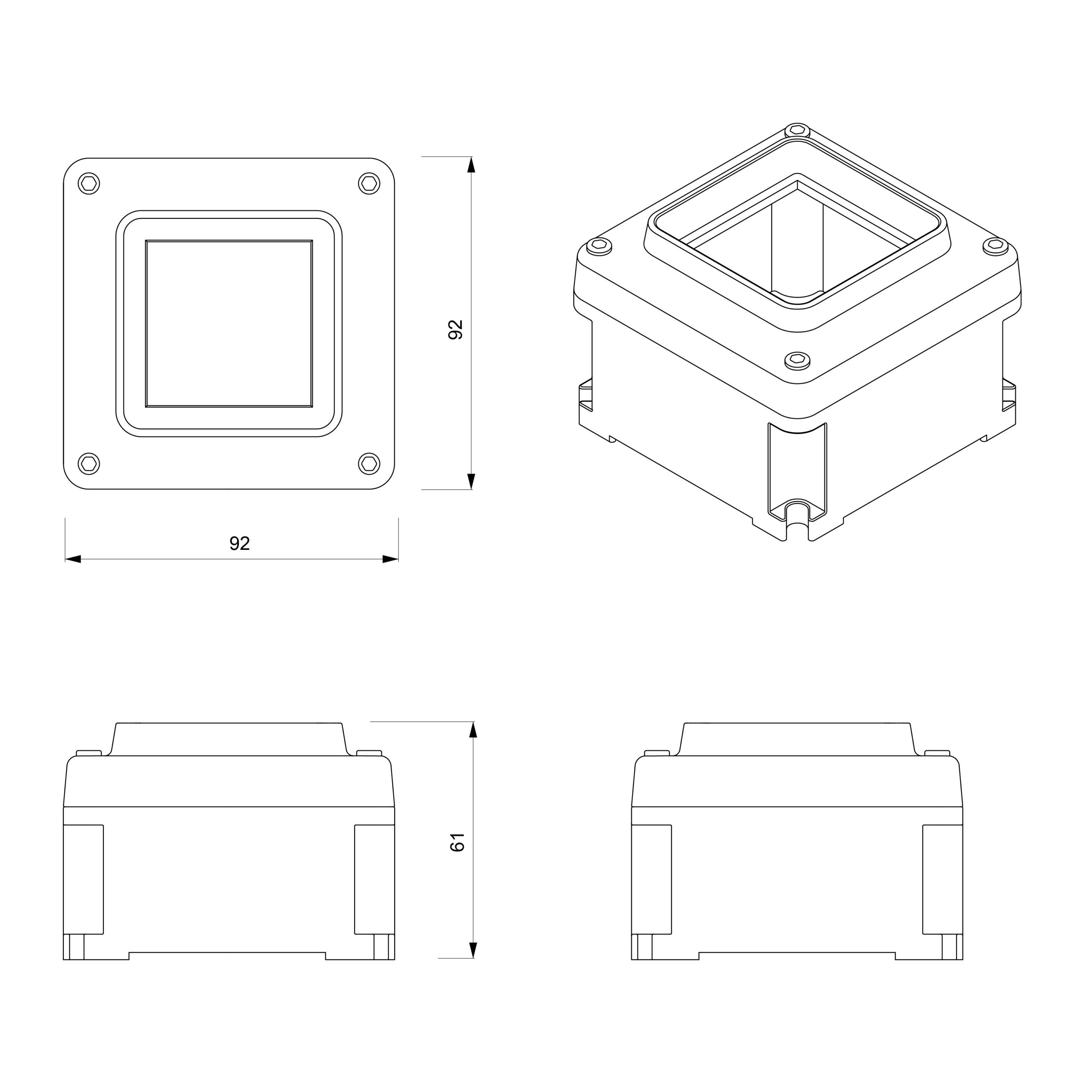 Коробка для электрической системы из натурального алюминия Genuit Silver ARCH-00114256 - Вид №13