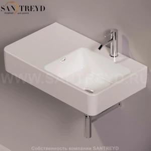 QU75DBIANCO Подвесная раковина настенная прямоугольная Simas Baden Baden белая