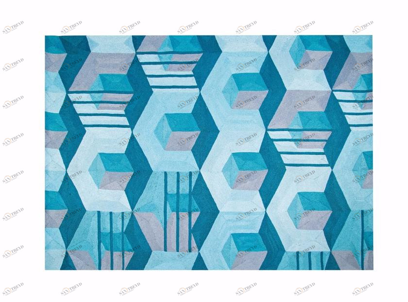 Roche Bobois Прямоугольный коврик из полиэстера с геометрическими мотивами sun-id-1354306