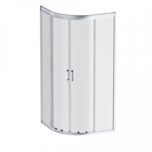 W90G-401-080WT душевое ограждение 80х80 стекло прозрачное профиль матовое серебро без поддона AM.PM Gem