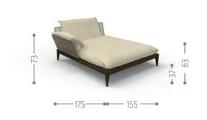 Секционный садовый диван из ткани Talenti Cruise Teak ARCH-00004233 - Вид №8