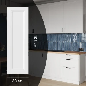 KONSENSA Фасад Котлас белый матовый для кухни в неоклассическом стиле 89387712