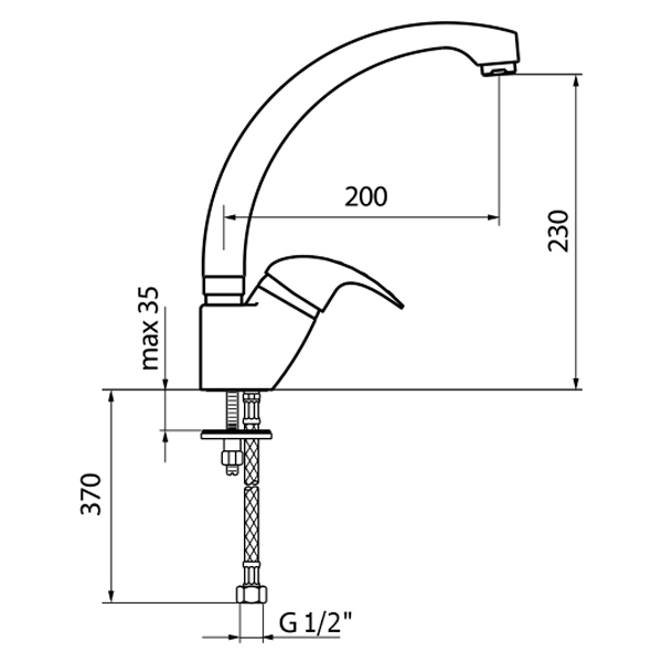 SX920202015 Смеситель для кухни Webert Kitchen Sax  - Вид №1
