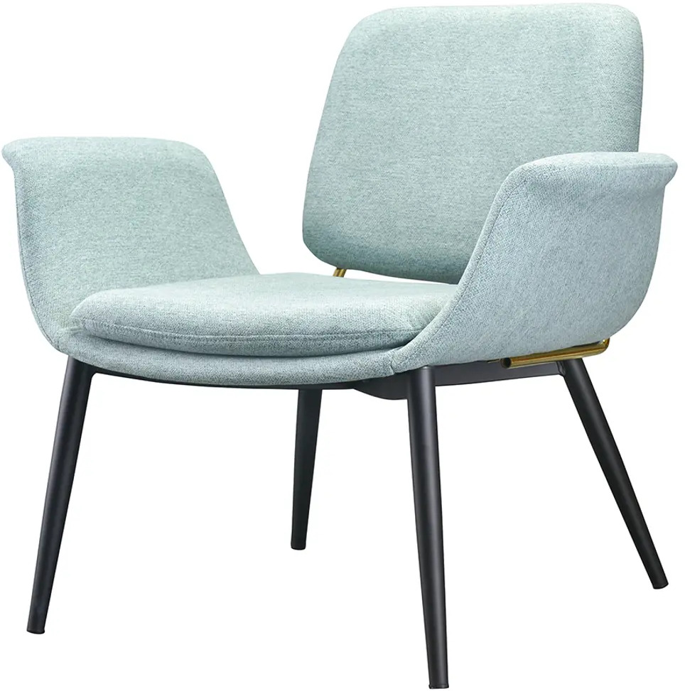 90764434 Кресло Bergenson bjorn Hilde 60x73x80 см шенилл цвет светло-бирюзовый STLM-1090692