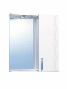 Зеркало Atlantic 1-550 правый, со спотом550⨉150⨉700 мм белый