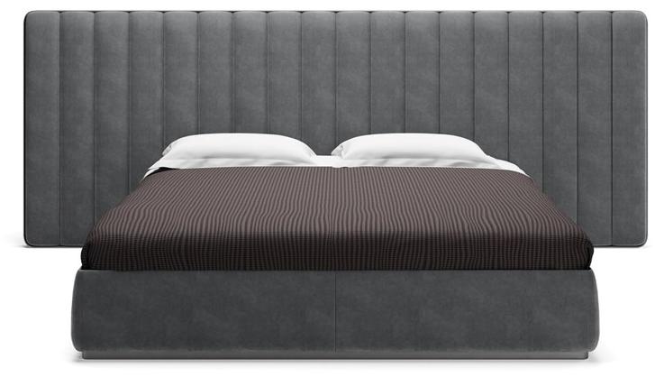 SM Living Couture Кровать king size из бархата с мягким изголовьем Hoffman Bed_07 - Вид №1