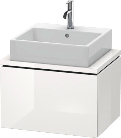 LC580000707 Тумбочка для компактной консоли L-Cube #LC5800 620 x 477 мм Бетонно-серый матовый декор Duravit - Вид №2