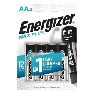 Батарейка Energizer Max Plus AA (LR6) алкалиновая 4 шт.