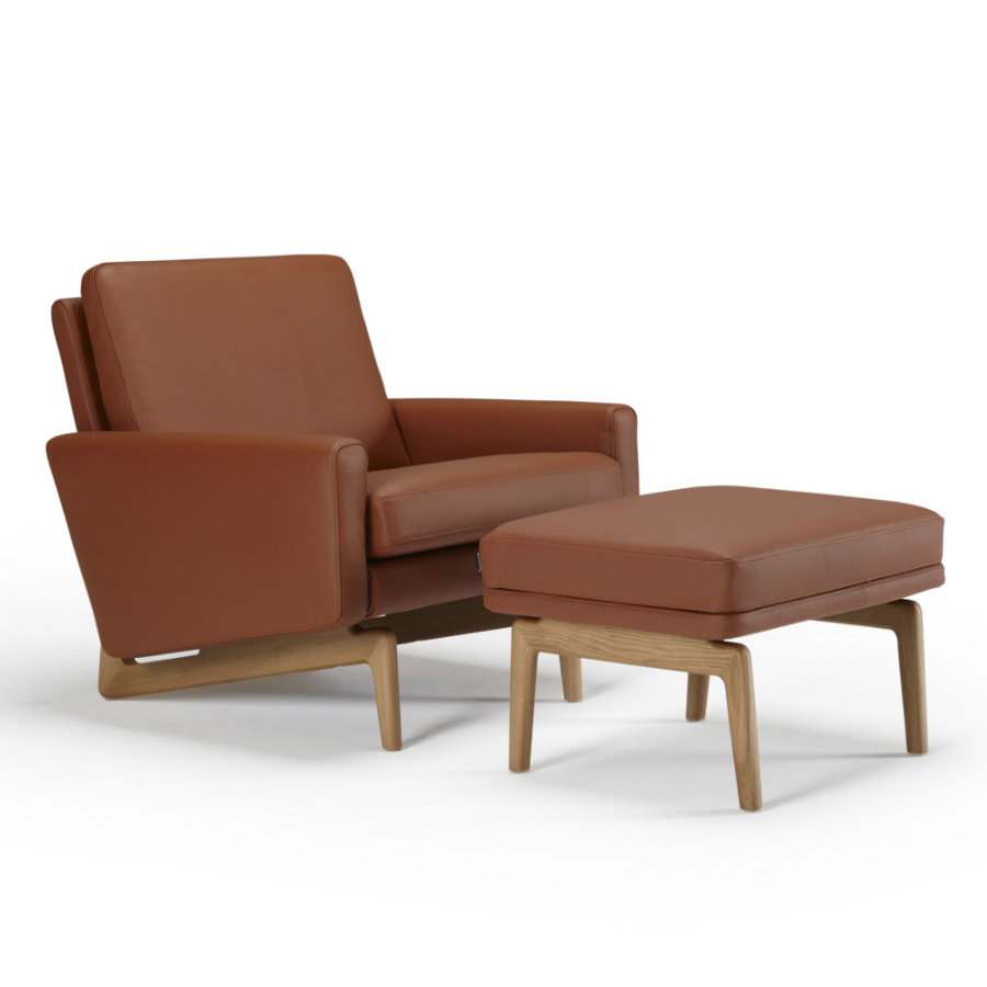 Пуф Egsmark, лакированный дуб, коричневый Kragelund 42000202801 - Вид №3