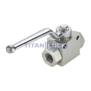 Гидравлический шаровой кран, 1/4", типа ВР-ВР, с креп. отв., сталь TLHYDV1/4F TITAN LOCK