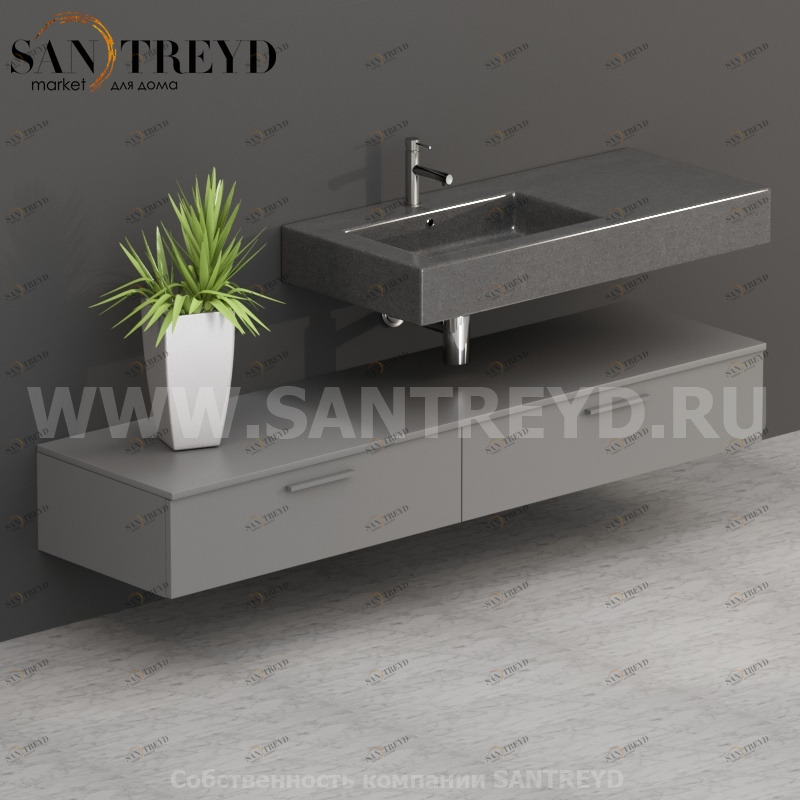 T19052TO2 Столешницы для использования в сочетании с тумбами и открытыми тумбами 190 см серая Globo ARREDO WOOD Италия Ceramica Globo
