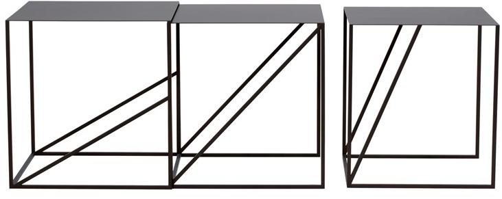 ASPLUND Штабелируемый квадратный металлический журнальный столик Oblique sun-id-1449885 - Вид №3