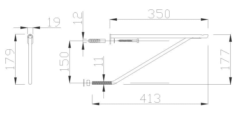 Держатель для раковины из нержавеющей стали Ponte Giulio стандарт ARCH-00088862 - Вид №2