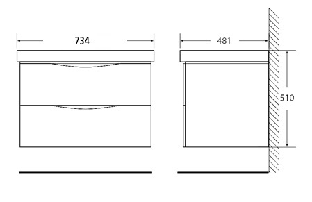 Мебель для ванной BelBagno FLY-700-2C-SO-CL-P - Вид №2