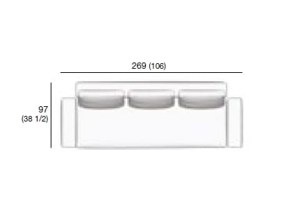 3-местный тканевый садовый диван RODA ARCH-00065227 - Вид №13