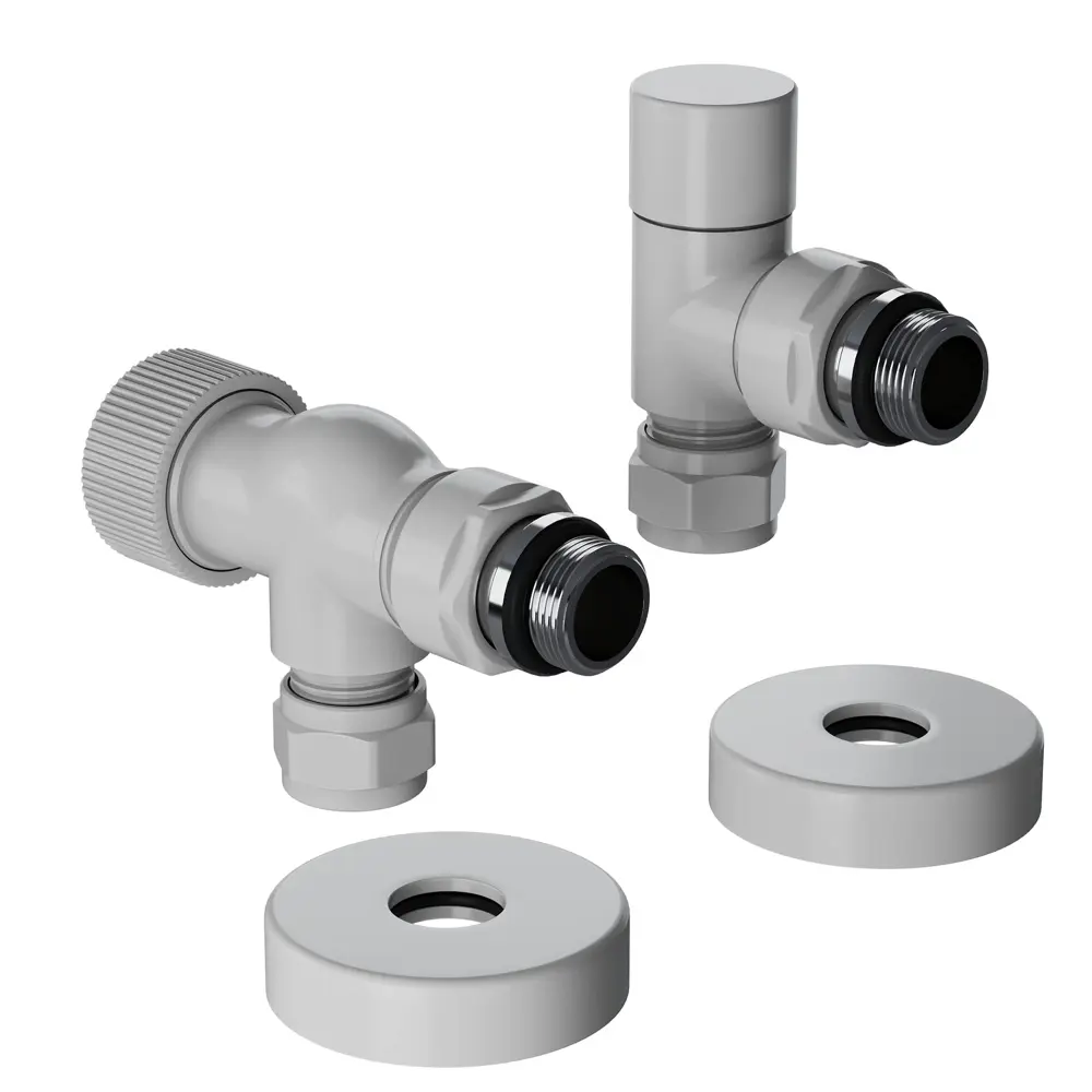 Термостатический комплект для радиатора осевой Royal Thermo Design Pro 1/2" латунь цвет белый STLM-2160566