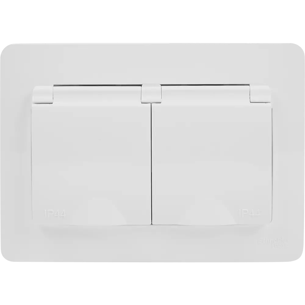 Розетка двойная встраиваемая Systeme Electric Blanca с крышкой 16 А IP44 цвет белый STLM-2149384