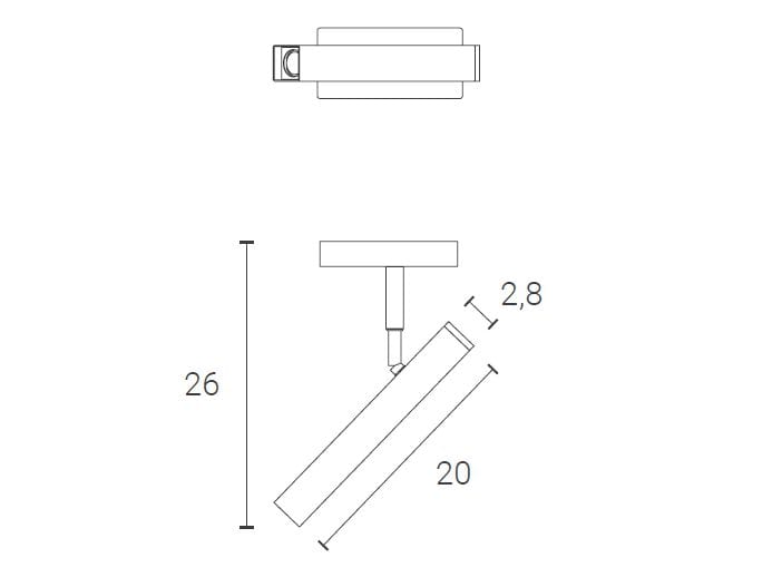 Прямоугольный потолочный металлический прожектор ZAVA TRATTO CEILING ARCH-00103413 - Вид №2