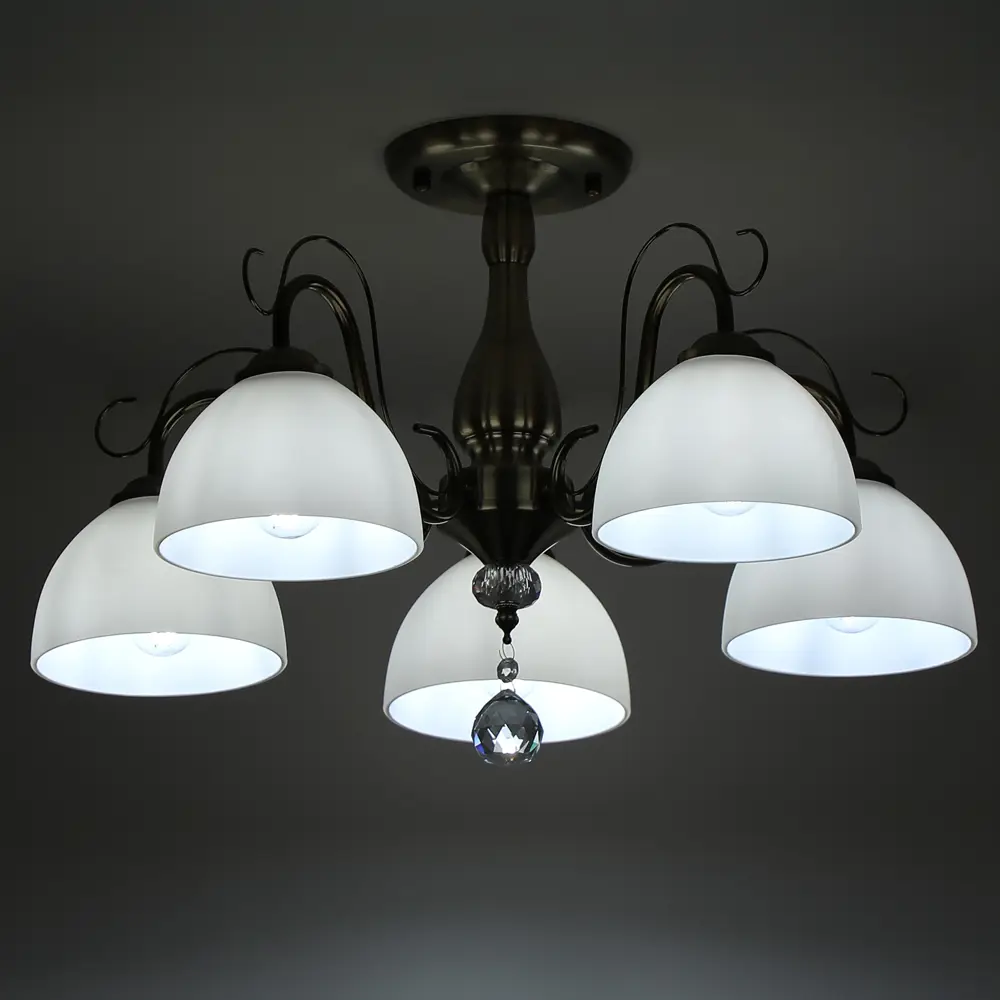 Люстра на штанге Primavera 5 ламп 20 м² цвет бронза SCHAFFNER STLM-2019184 - Вид №1