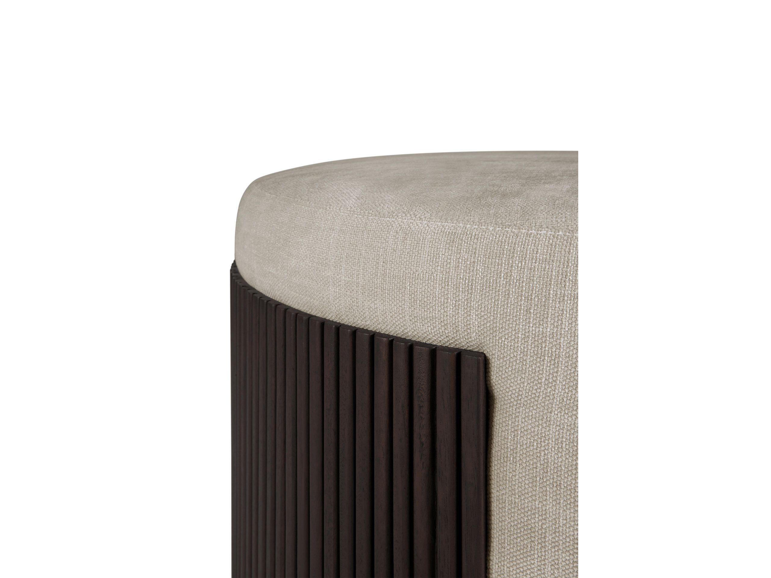 Круглый пуф из красного дерева Ethnicraft Roller Max ARCH-00152270 - Вид №2